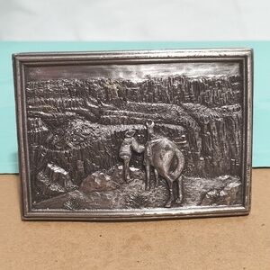 Horse & Cowboy Horizon 1977 Bergamot Brass Works Belt Buckle